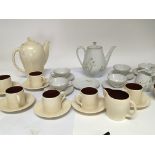 AnnArt Dec ceramic two tone coffee set and a Bavar