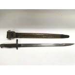 A WW1 American bayonet, the base of the blade stam