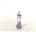A frosted blue glass Art Deco figurine. NO RESERVE