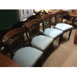 A set of four quality early Victorian dining chair