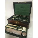 A Quality late Victorian rosewood traveling case w