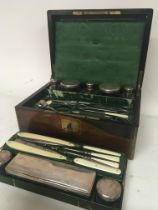 A Quality late Victorian rosewood traveling case w