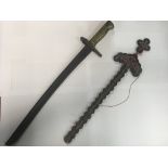 WWI bayonet with brass handle and an old Chinese c