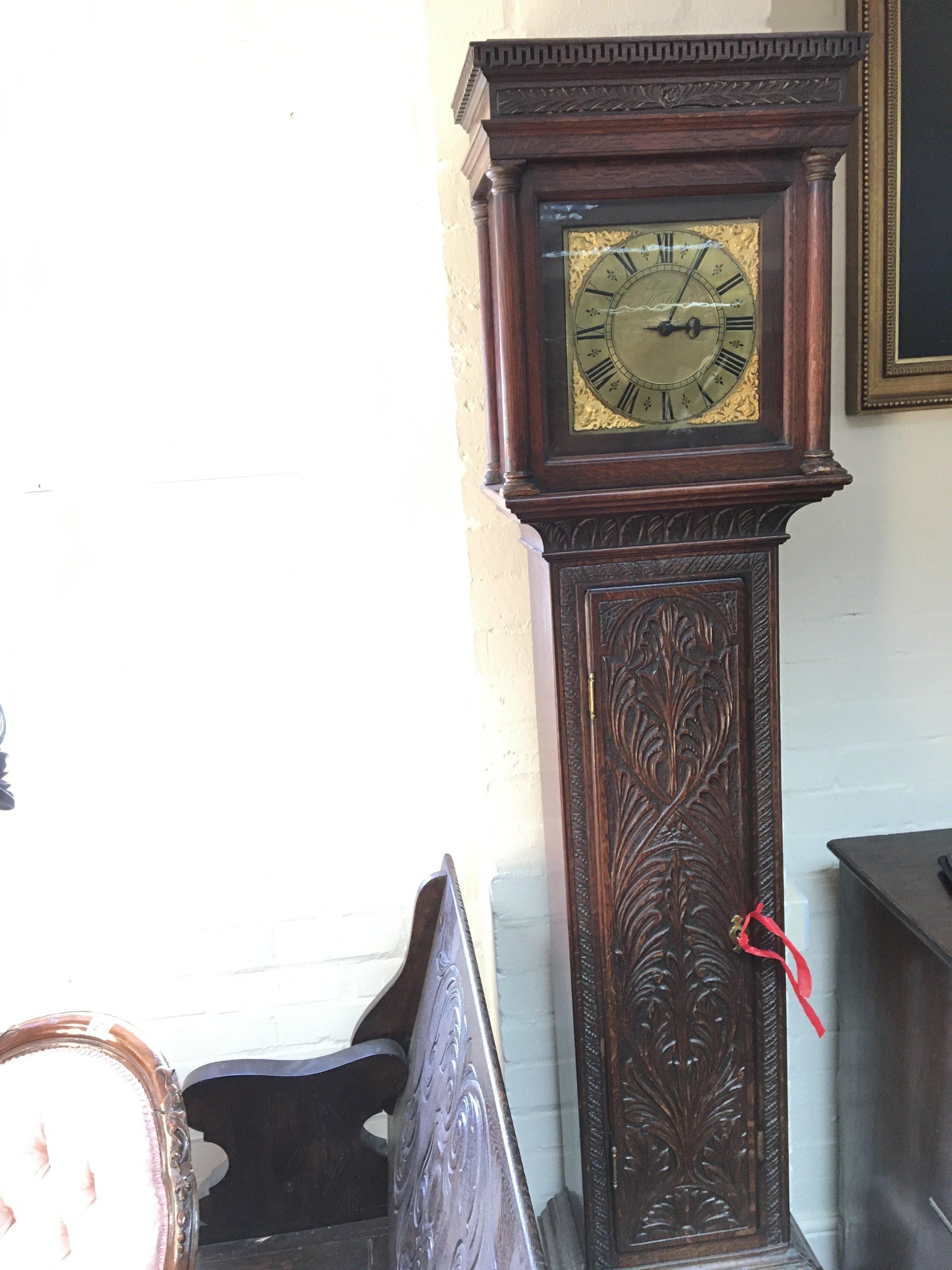 A late 17th century long case clock 30h going with - Image 2 of 2