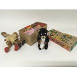 A Vintage clockwork Milk bear a boxed Happy Time B