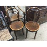 A pair of early 20th century Thonet bentwood chair