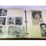 A folio of Autographed photos including some facsi