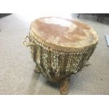 Zulu cowhide and wooden drum