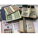 A collection of 8 various stamp albums and sheet s