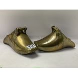 19thC bronze riding stirrups.