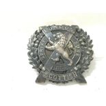 WW1 British London Scottish Officers Silver Cap Ba