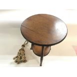 A tripod table approximately 47cm high. Also a Vic
