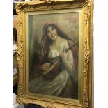 A late 19th century oil painting n canvas in a gil