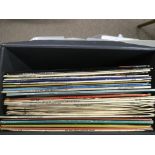 Two record cases and a bag if LPs and 7inch single