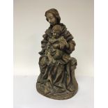 A carved Flemish 17th century style wood figure of