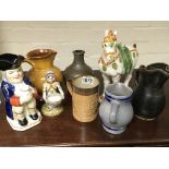 A collection of 19th century and later ceramics. (