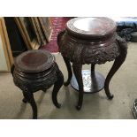 Two Early Republic Period Chinese carved wood jard