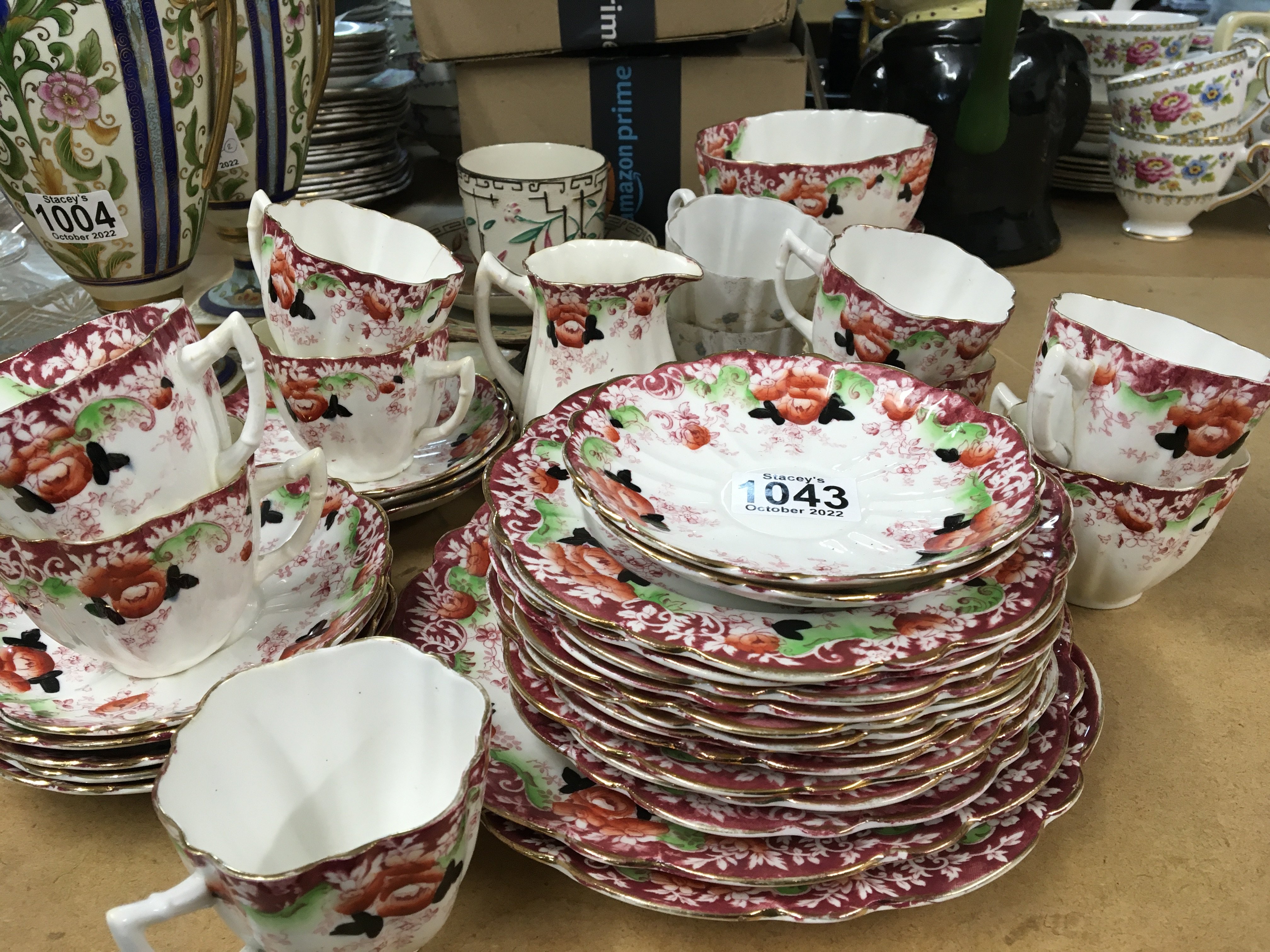 A late Victorian porcelain tea set Victoria and a