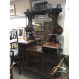 A Quality Edwardian inlaid Mahogany chiffonier wit