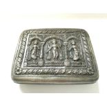 An Indian Silver card case. Approximately 3inch by