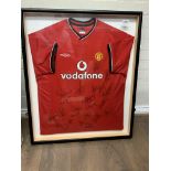 Manchester United 2000-2002 Signed Framed Football