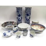 A small collection of Oriental items including a p