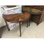 A walnut side table and a mahogany side table (2)
