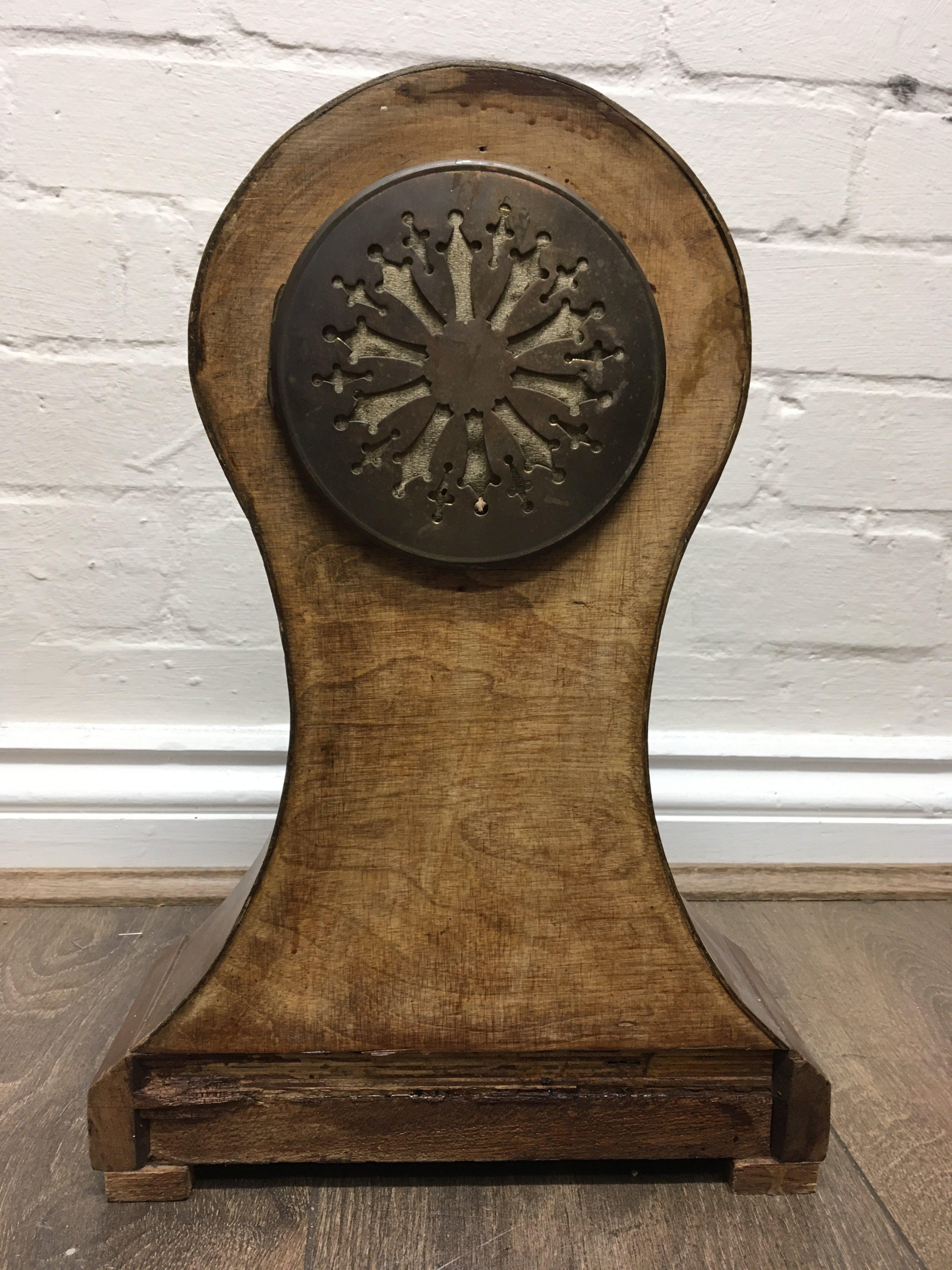 A Edwardian mahogany mantle clock, the circular di - Image 2 of 2