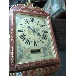 A Maltese painted and guilded wall clock. the arch