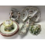 A collection of German porcelain etc. (2 boxes).