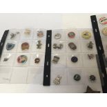 A collection of Vintage badges including 1940s and