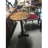 An Early Victorian games occasional table the circ