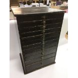 A twelve drawer collector's cabinet, approx 49.5cm