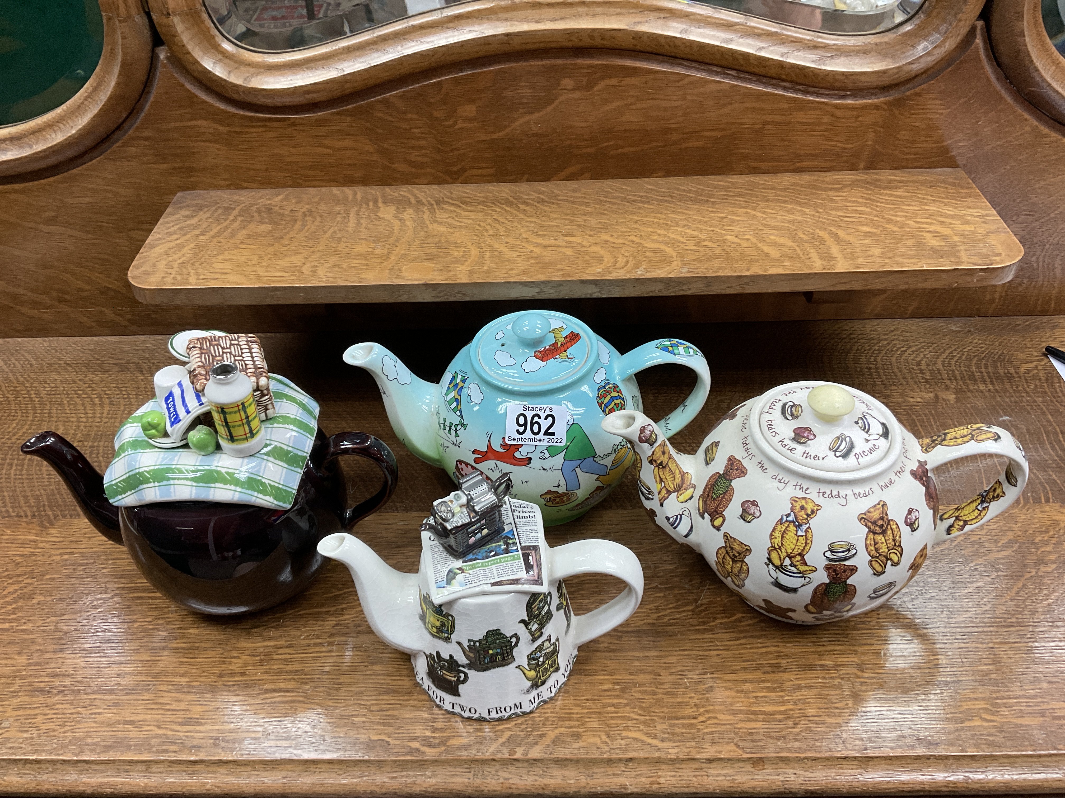 4 Paul Cardew design teapots including a limited e