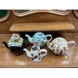 4 Paul Cardew design teapots including a limited e