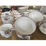 A large Royal Albert tea set of geometric pattern