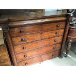 An Early Victorian mahogany chest of drawers with