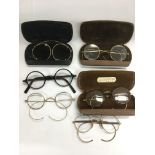 Six pairs of vintage spectacles, good condition.