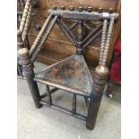 A 19th Century oak wood turners chair No Reserve.