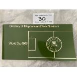 1966 World Cup Official GPO Phone Book: Excellent condition booklet produced by the GPO for use of