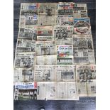 1966 World Cup Football Newspapers: Large quantity of full newspapers and cuttings all relating to