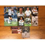 West Germany Football Cards + Photographs: Personally signed by legends Franz Beckenbauer x 2, Uwe