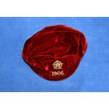 1906 England International Football Cap v Wales: Full International issued to Corinthian player