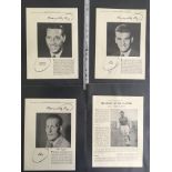 Arsenal 1950s Signed Football Photos: Whole page removed from programme hand signed in biro in the