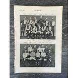 1894 The Sketch Football Team Groups: Twelve large pages from ex bound supplement to the Sketch
