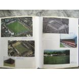 Football Postcards + Cards: Folder containing many postcards and photos of football grounds that