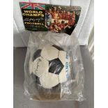 1966 World Cup Mettoy Unused Signed Football: Still in plastic wrapper with picture of team attached