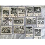 1963 FA Centenary Football Stamps Postcards FDCS: Full set of 12 stamps and postcards all produced