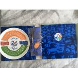 Euro 96 Boxed Football Plate + Memorabilia: Boxed gift which contains a Euro 96 plate, book, tie and