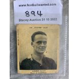 Hearts Val Footer Gum Football Card: Andrew Black 1936 card with handling marks and imperfect